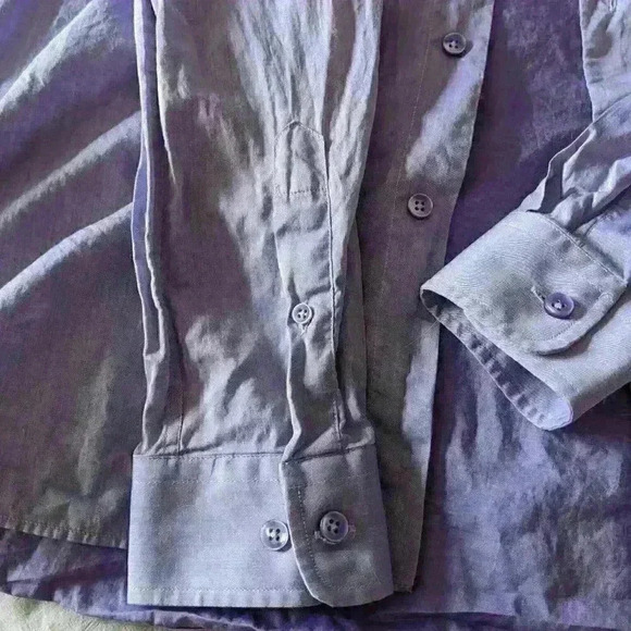 Le Chateau, men's shirt, europeen Slim fit, cover up, purple, button down, Sz: M - Picture 11 of 11